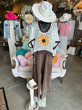 Ivory, Black or Beige  Daisy Knit Sweater