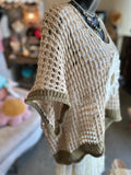 Ivory, Black or Beige  Daisy Knit Sweater