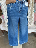 Risen High Rise Crop Wide Leg Jean