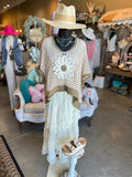 Ivory, Black or Beige  Daisy Knit Sweater