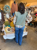 Beige Floral Print Blouse