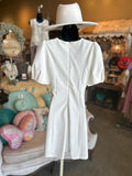 White Mini Dress With Bow