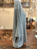 Drop Shoulder Sweater in Blue Jeans and Khaki