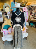 Ivory, Black or Beige  Daisy Knit Sweater