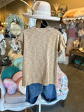 Camel Flutter Sleeve Top
