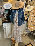 KanCan Frayed Denim Jacket in Dark or Light Denim, Taupe  or White