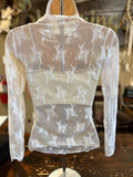 Sheer Lace Top in Beige, Black, Coffee and White