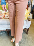 Red Bean or Coffee Brown Twill Pant