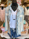 Denim Daisy Lace Jacket