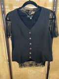 Mesh Lace Short Sleeve Top