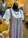 Coffee Tie Back Overalls