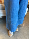 Wide Leg Denim Jumpsuit