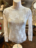 Sheer Lace Top in Beige, Black, Coffee and White