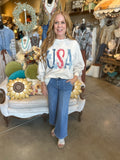 USA Patch Terry Knit Top