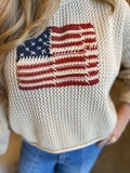 Vintage American Flag Sweater