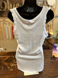 Sequin V Neck Tank Top in Beige, Black, White or Navy