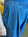 Wide Leg Denim Jumpsuit