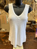 Sequin V Neck Tank Top in Beige, Black, White or Navy