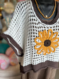 Ivory, Black or Beige  Daisy Knit Sweater