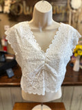 Ivory or Black Lace Bralette