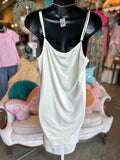 Dress Extender with Lace Trim in Beige, Black or White