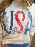 USA Patch Terry Knit Top