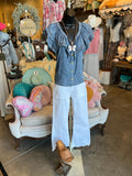 Hidden White Cropped Flare Jean