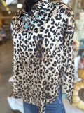 Leopard Print Silky Blouse