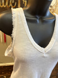 Sequin V Neck Tank Top in Beige, Black, White or Navy