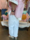 Risen White Crop Wide Leg Jean