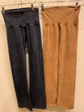 Black/Brown, Camel, Black ,Burgundy, Navy, Denim Blue and American Flag Yoga Pant