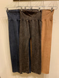 Black/Brown, Camel, Black ,Burgundy, Navy, Denim Blue and American Flag Yoga Pant