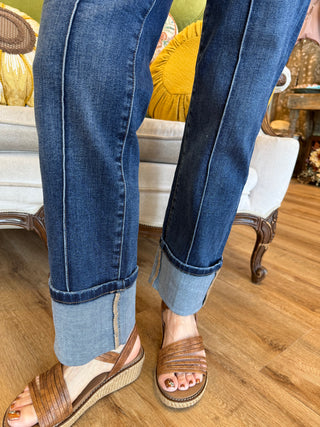 Risen Ankle Wide Cuffed Jean