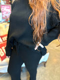 Black, Oatmeal or Teal Sweater Set