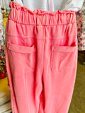 Pink Terry Knit Lounge Pant