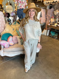 Daisy Linen Top in Sand