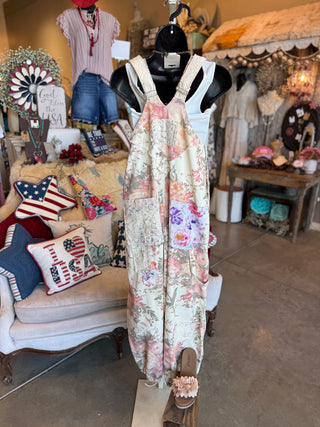Cream Floral Overall by Pol