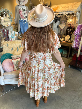 Ginger Floral Print Midi Dress