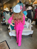 Hot Pink Lace Pant