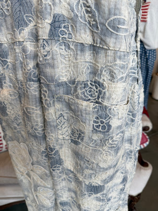 Indigo Floral Overalls by Pol