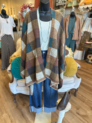 Mocha Plaid Cape