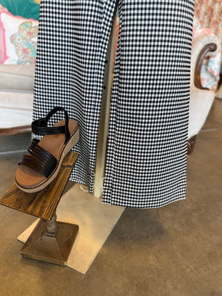 Black Gingham Pant