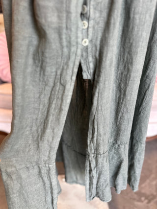 Linen Tie Waist Skirt in Camel, Olive or Brown