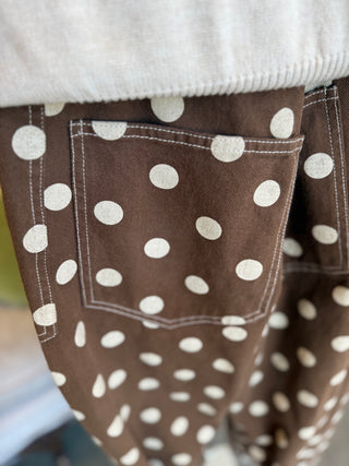 Mocha Mousse Polka Dot Pant