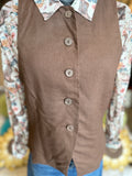 Black or Brown Fitted Vest