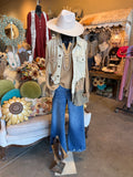 Washed Patchwork Corduroy Vest