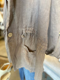Linen Jacket in Taupe, Khaki and Blue Jeans