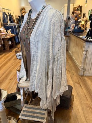 Latte Boho Asymmetrical Kimono
