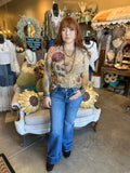 Vintage Bird Mesh Top