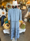 Cowgirlcore Denim Tiered Dress